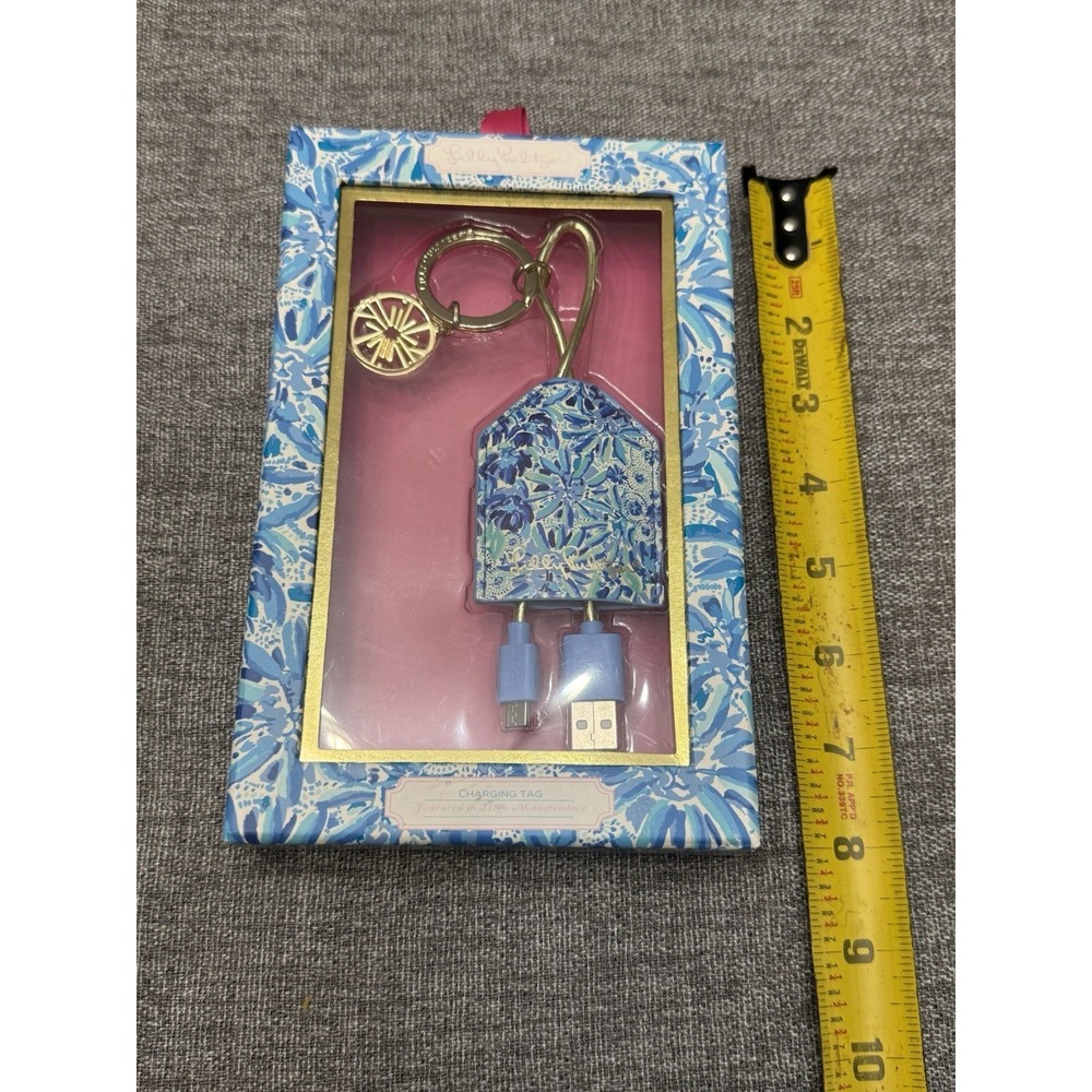 Lilly Pulitzer Phone Charger Keychain USB To USB 2.0